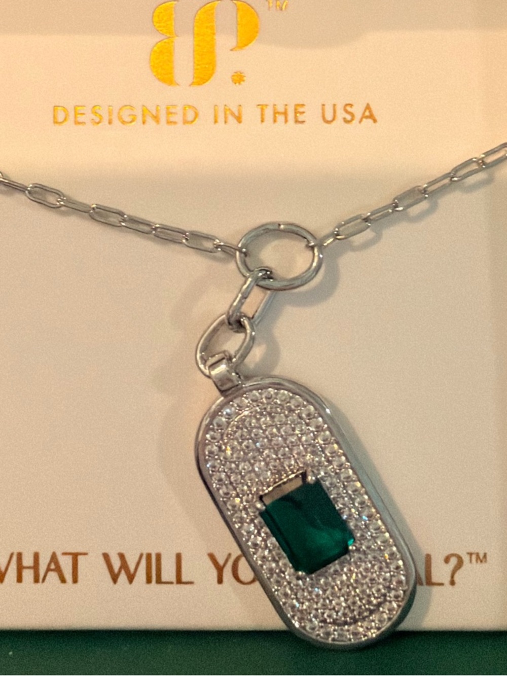Bomb Party May 2026 Birthday Necklace in Rhodium